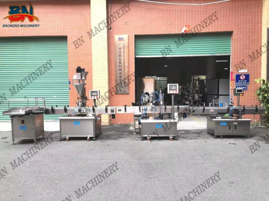 Automatic Bottle/Vial Powder Filling Machine with Bottle Washing Sealing Labeling Packaging Line