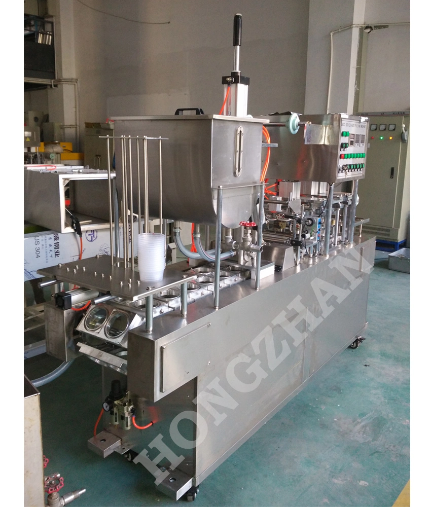 Automatic Cup Filling Machine with Aluminum Foil Lid Sealing